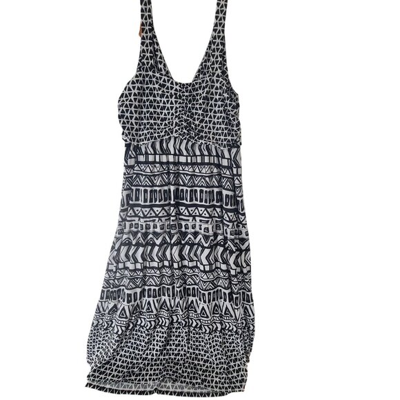 INC International Concepts Black White Geometric Printed Maxi Dress Size 3XL - Picture 5 of 9